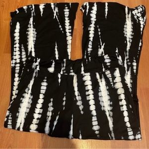 Eye Candy Tie Dye Striped Flared Elastic Waist Pants